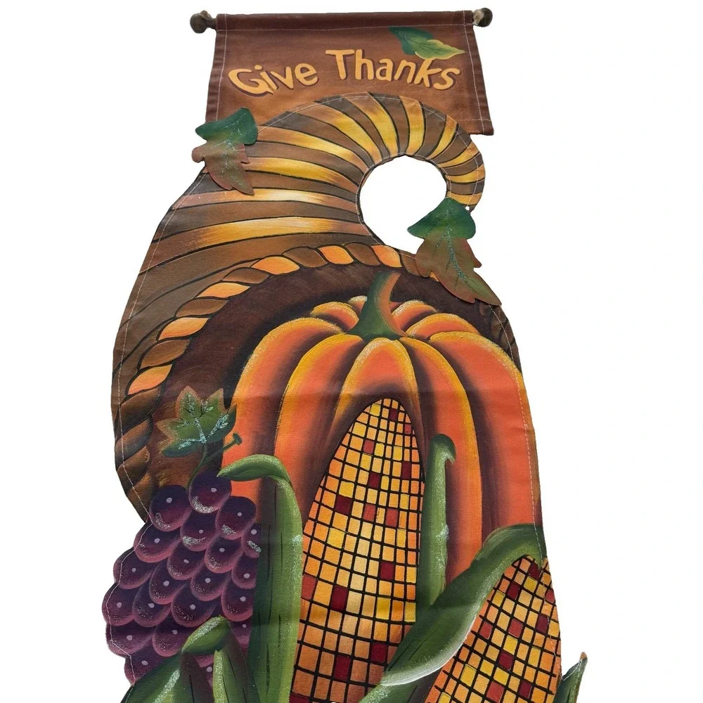 Give Thanks Cornucopia Wall Hanging 52